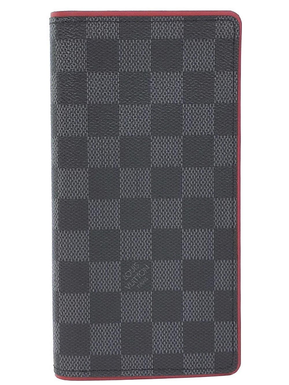Louis Vuitton Damier Graphite Black Portefeuille Brazza Bi fold Long Wallet